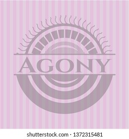 Agony vintage pink emblem