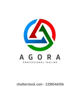Agora A Letter Logo