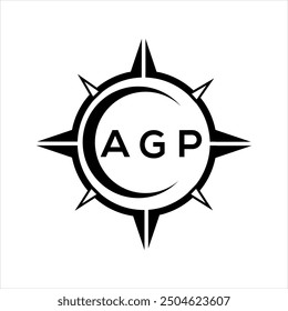 AGP abstract technology circle setting logo design on white background. AGP creative initials letter logo.
