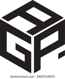 Diseño de logotipo de polígono AGP, icono, símbolo, archivo de Vector
