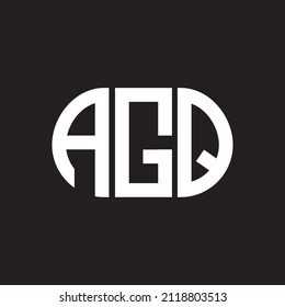 AGQ letter logo design on black background. AGQ creative initials letter logo concept. AGQ letter design.

