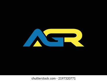 AGR Letra monograma inicial a g r Plantilla vectorial de diseño Letra AGR Diseño de logotipo