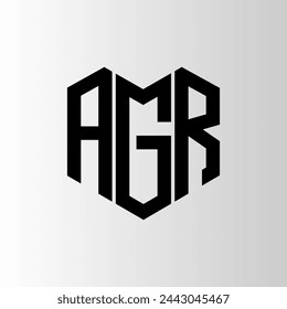 Diseño abstracto del logotipo de la letra AGR. AGR diseño único. AGR.
