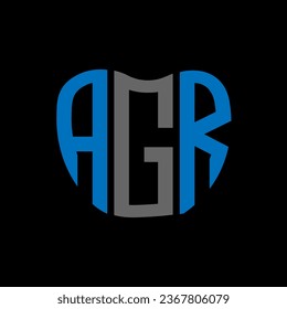 Diseño creativo del logo de la carta AGR. Diseño único AGR.
