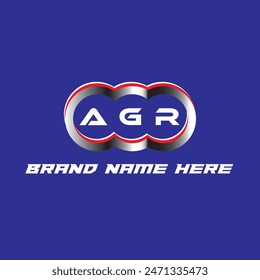 AGR letter logo vector unique attractive creative modern initial design white color on blue color background AGR letter logo icon design
