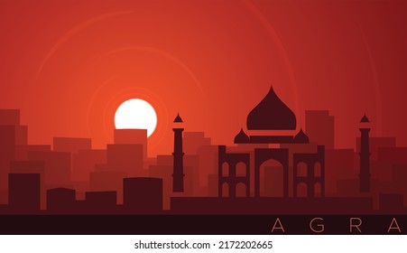 Agra Low Sun Skyline Scene