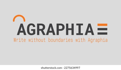 Agraphia: Loss of ability to write due to brain damage or injury.