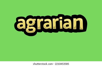 AGRARIAN writing vector design on a green background very simple and very cool