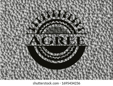 Agree black emblem with bubbles background. Vintage. Vector Illustration. Detailed.
