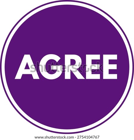 Agree Circle Button Vector Illustration