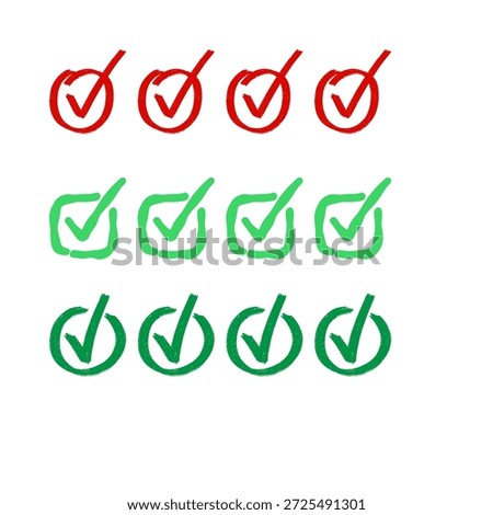 Agree collection icons. Vector icons on white background. 