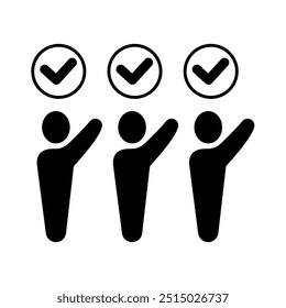 ícone de linha de conceito de acordo. Ilustração de elemento simples. concorde com o design do símbolo do esboço do conceito.