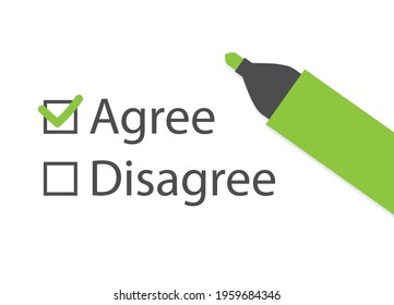 agree, consent concept- vector illustration