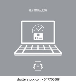 Agree delivery time of the package - Vector flat icon