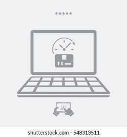 Agree delivery time of the package - Vector flat icon