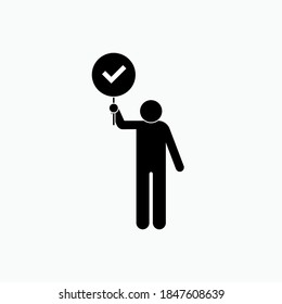 Agree Icon. Approval Symbol - Vector Logo Template.
