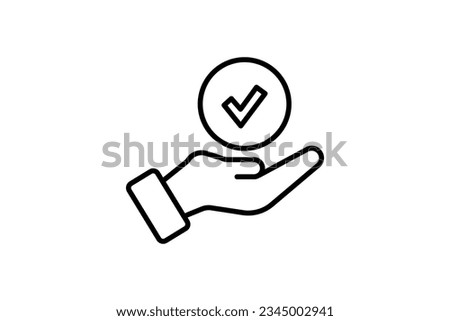 Agree Icon. Icon related to survey. line icon style. Simple vector design editable