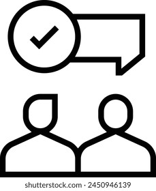 icono de acuerdo. Diseño de estilo lineal delgado aislado sobre fondo blanco