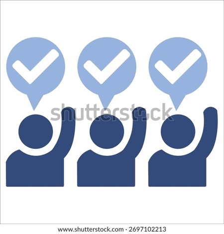agree icons. simple colored vector