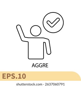 agree icons  symbol vector elements for infographic web