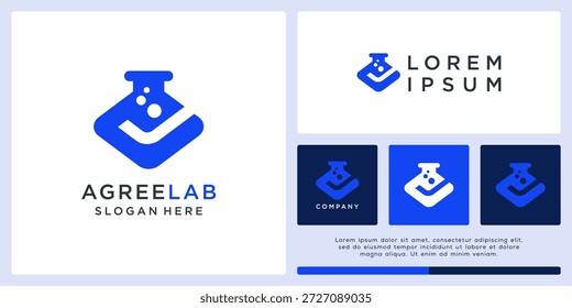Acordar la Plantilla de diseño de logotipo de laboratorio.