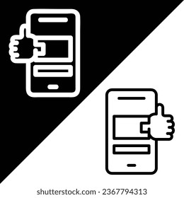 agree or like Vector Icon, Outline style icon, from Advertisement icons collection, isolated on Black and white Background.