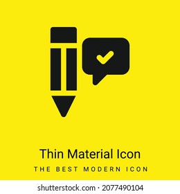 Acordar un icono mínimo de material amarillo brillante