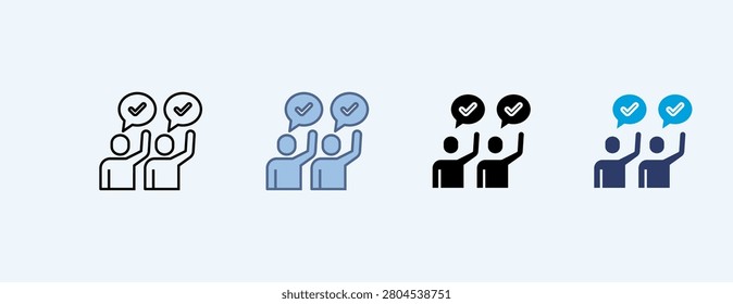 Agree Multiple Icon Illustration Vector