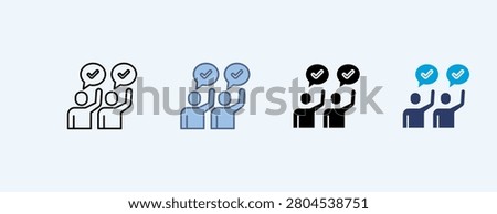 Agree Multiple Icon Illustration Vector