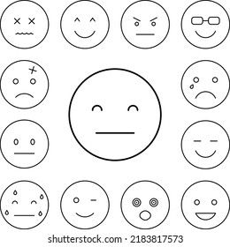 Agree, smiling, emotions icon in a collection with other items