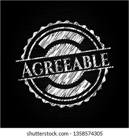 Agreeable on chalkboard