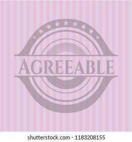 Agreeable pink emblem