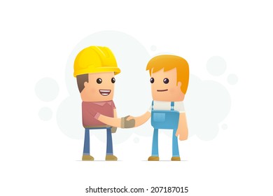 agreement between the builder and mechanic. conceptual illustration