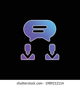 Icono de vector de gradiente azul
