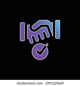 Agreement blue gradient vector icon