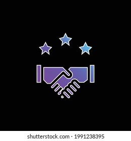 Agreement blue gradient vector icon