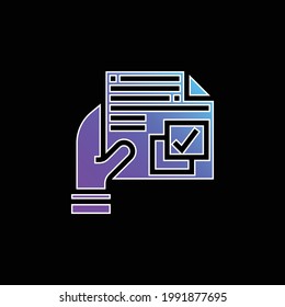 Agreement blue gradient vector icon