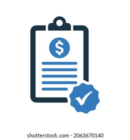 Agreement, business application icon. Simple editable vector illustration.