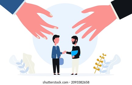 agreement or business deal concept. Businessman successful offer deal.