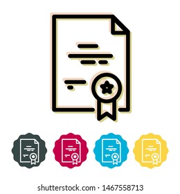 Agreement Certificate Icon as EPS 10 File
