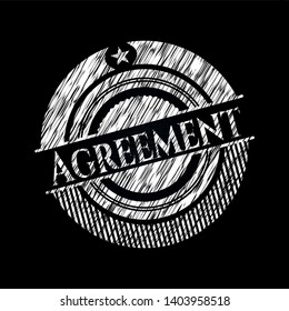 Agreement chalk emblem. Vector Illustration. Detailed.
