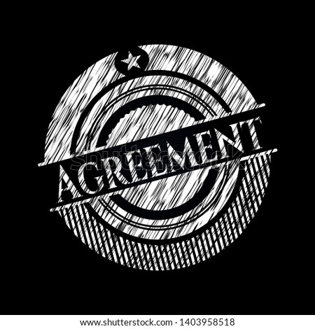 Agreement chalk emblem. Vector Illustration. Detailed.