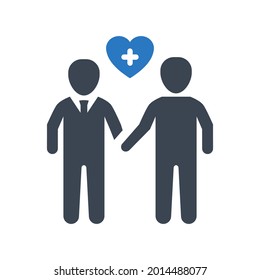 Agreement charity icon.love,deal (vector illustration)