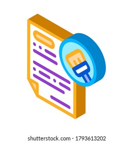 Agreement Clean Icon Vector. Isometric Agreement Clean sign. color isolated symbol illustration