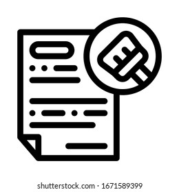 Agreement Clean Icon Vector. Outline Agreement Clean Sign. Isolated Contour Symbol Illustration