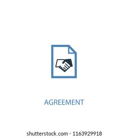 agreement concept 2 colored icon. Simple blue element illustration. agreement concept symbol design from GDPR set. Can be used for web and mobile UI/UX