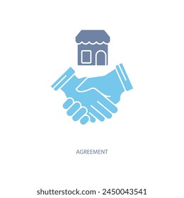Icono de línea de concepto de Acuerdo. Ilustración de elemento simple. Diseño de contorno de concepto de Acuerdo.