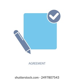 agreement concept line icon. Simple element illustration. agreement concept outline symbol design.