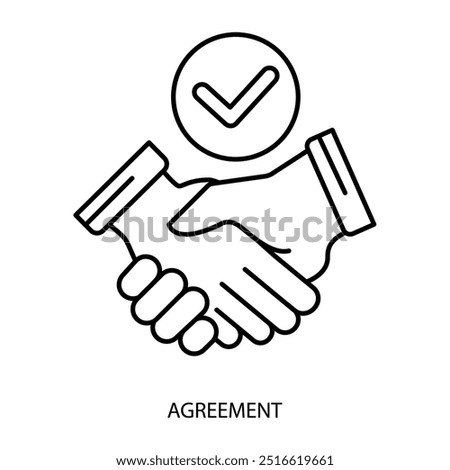 agreement concept line icon. Simple element illustration. agreementconcept outline symbol design.