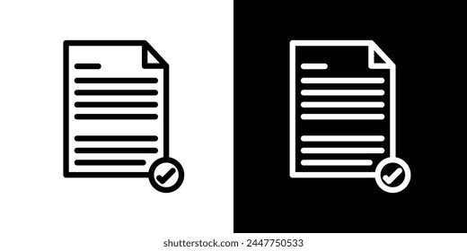 Agreement Confirmation and Document Accept Icons. Legal Verification and Endorsement Symbols.